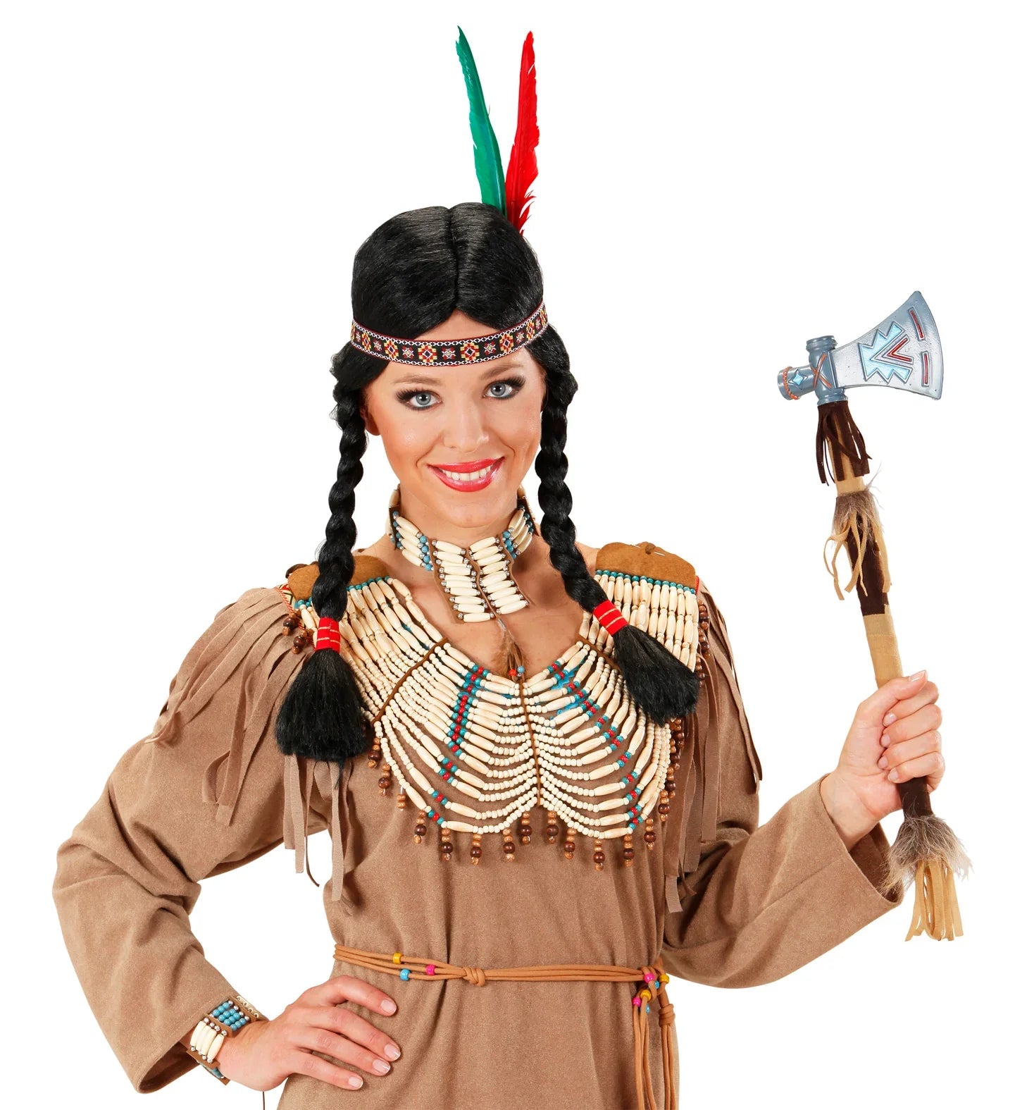 Collar Indio Decorado con Plumas Complementos Indios Widmann